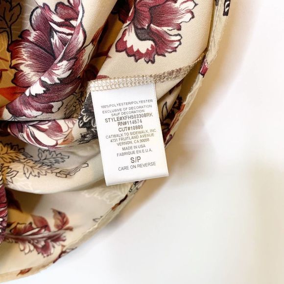 Ro & De Blouse Womens Floral Lace Cold Shoulder Top Ladies Small - Picture 5 of 5